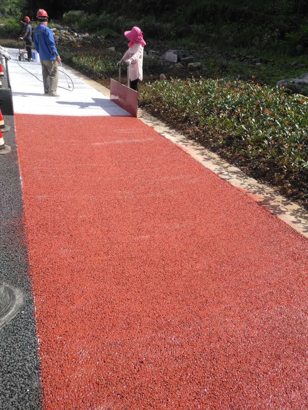 海西路面改色喷涂施工
